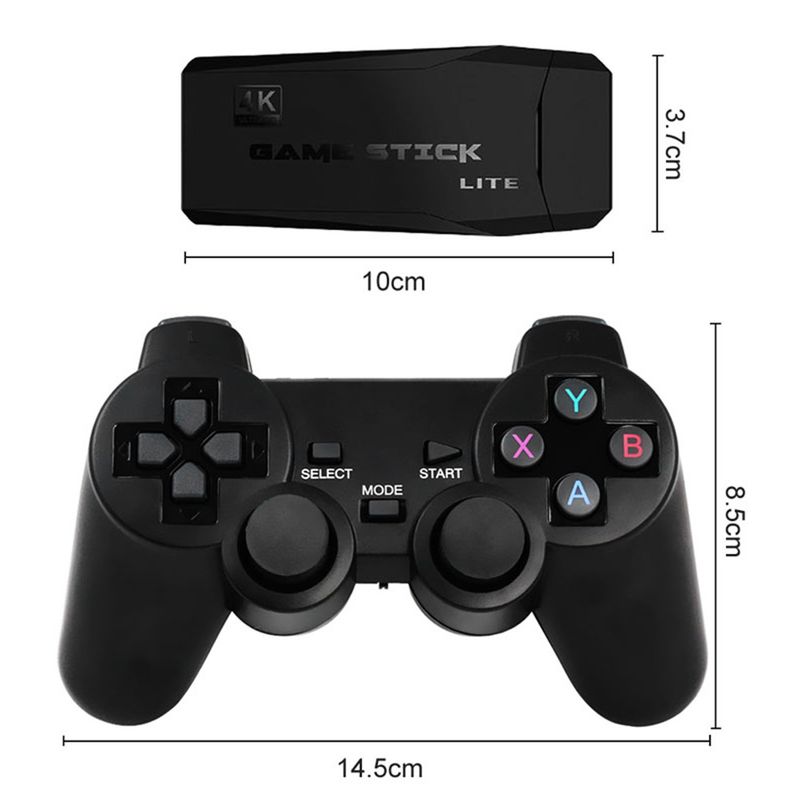 Manette de jeu sans fil M8, double rétro, 64 Go, 10 000 jeux, 2,4 GHz, 4 000 jeux vidéo, livraison directe, pour Noël_voghion.com