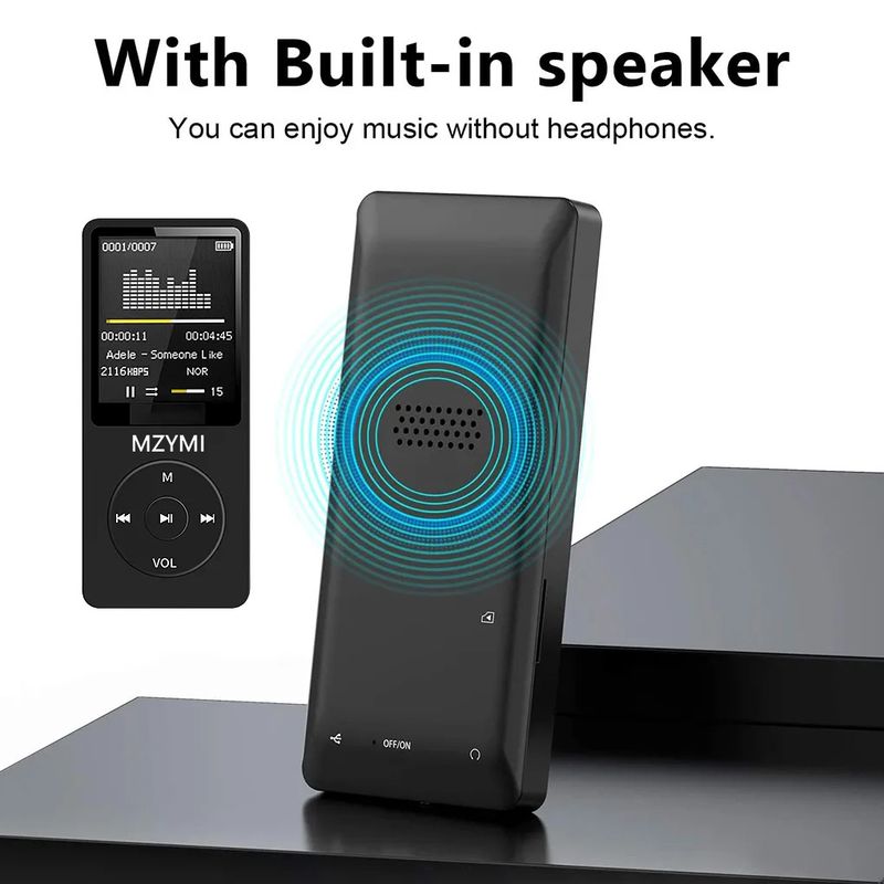 MZYMI MP3 MP4 -soitin kaiutin FM-radio digitaalinen näyttö Bluetooth taskuaudio walkman juoksu kävelymusiikki_voghion.com