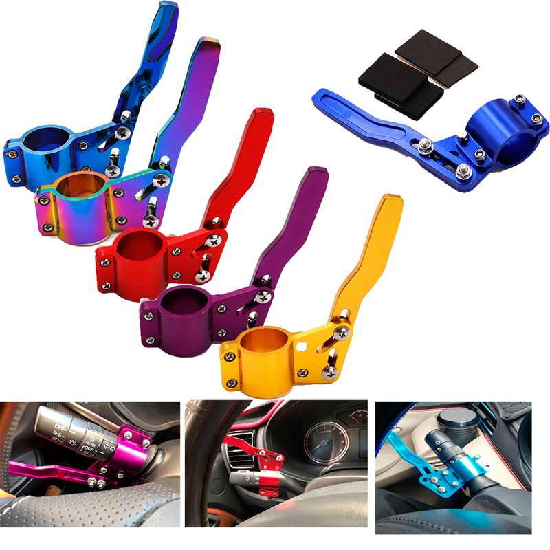 Neo Chrome Typ Aluminium Auto Signal Hebel Extender Lenkrad Drehen Stange Position Up Kit_voghion.com