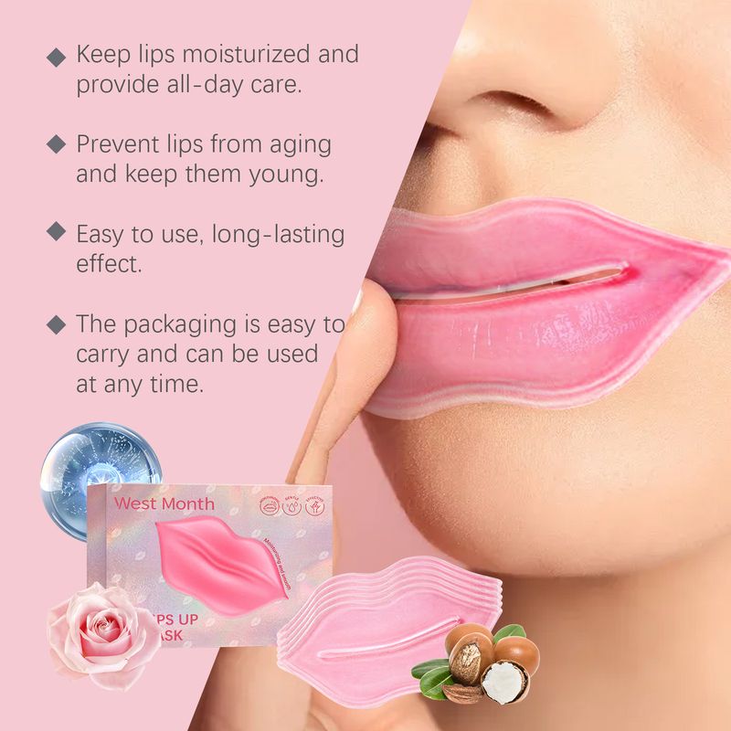 Feuchtigkeitsspendende Lippenmaske, doppelte Lippenbefeuchtung und feuchtigkeitsspendende Lippenreparatur, feuchtigkeitsspendende Lippenmaske_voghion.com