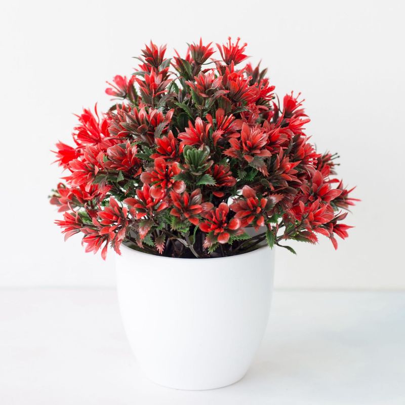 Decoration simulation flower living room potted ornaments simulation hemispherical thorn flower plastic flower small bonsai set_voghion.com