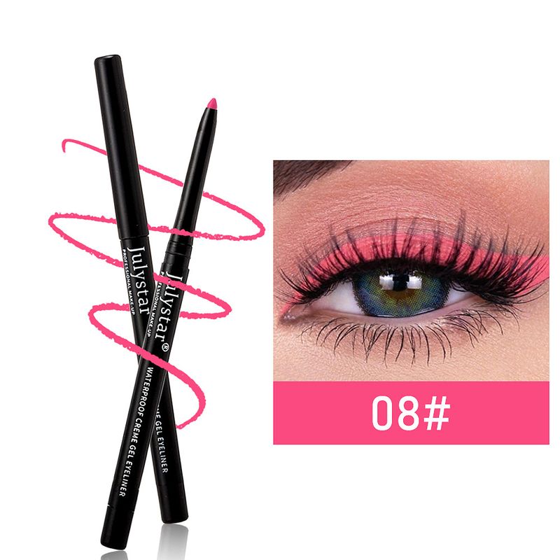 Trucco, Trucco senza sbavature, Matita in gel per eyeliner colorata, Facile da colorare, Bellezza del sud-est asiatico_voghion.com