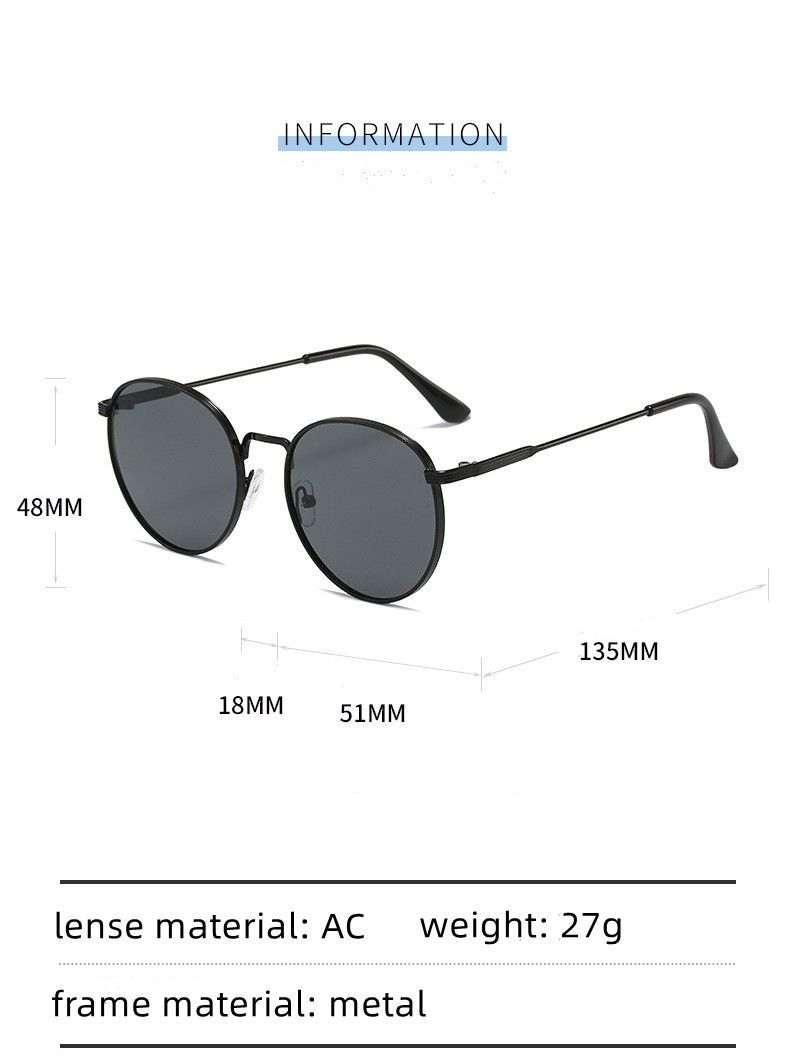 Sunglasses Fashion Retro Men's And Women's UV-proof Personalized Full-frame Sunglasses_voghion.com