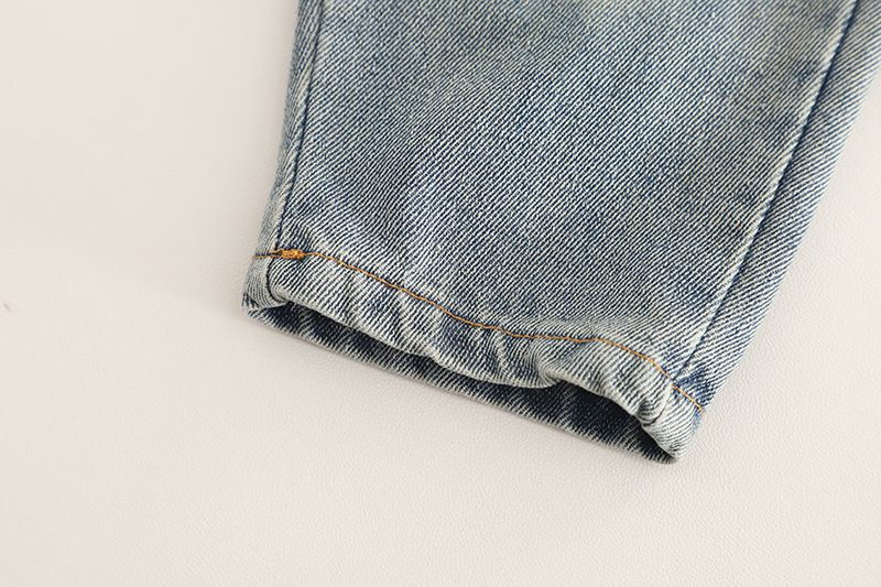 Abbigliamento per bambini primavera e autunno 2025, edizione coreana, felpa con cappuccio ricamata sfumata, jeans a maniche lunghe, set da due pezzi_voghion.com