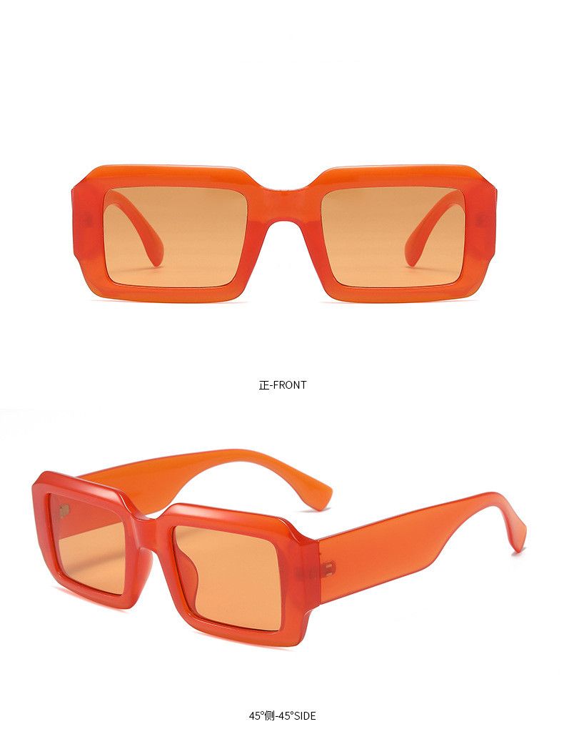 Nouveautés Combt Vintage Rectangle Mode Carré Couleur Bonbon Lunettes de Vue tendance ige Rétro Femmes Marque Design UV400 Lunettes de Soleil_voghion.com