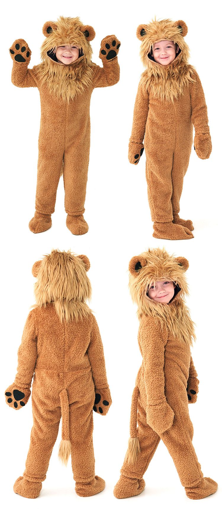 Halloween cosplay söt liten lejon djurpäls kostym barnens dag scenföreställning kostymer_voghion.com