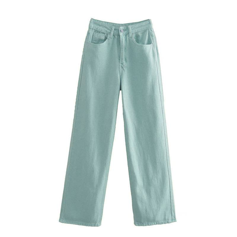 Damenbekleidung Neue weiße, lockere Jeans für Frauen, schlanker und kaschierender, birnenförmiger Körper, alles passend zu weiten, geraden Hosen_voghion.com
