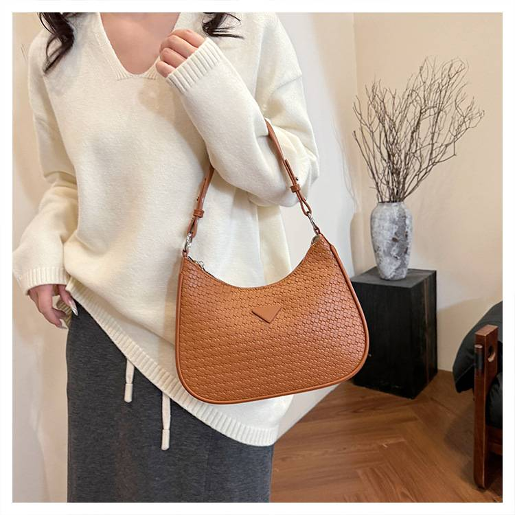 Evropská a americká módní retro kabelka přes jedno rameno, dámská, nová, tkaná, ležérní, módní taška přes rameno z bavlny_voghion.com