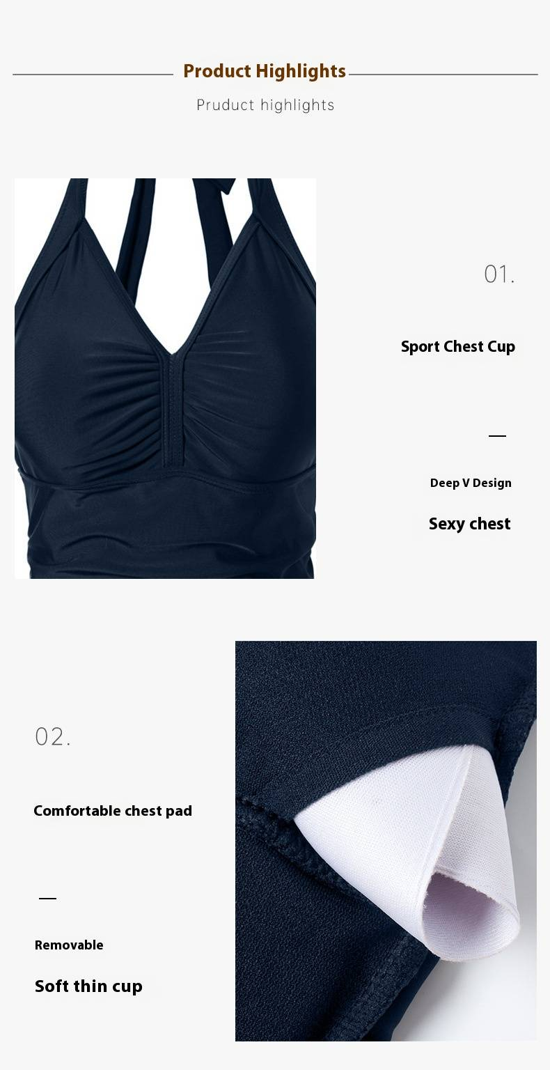 Ensemble bikini sexy pour femme - Haut triangle dos nu à imprimé dégradé et bas taille haute_voghion.com