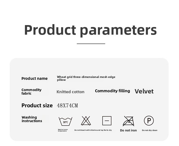 Oreiller tricoté haut, oreiller non pliable, noyau d'oreiller 48 x 74 cm, une paire d'oreillers de cou ménagers, noyau d'oreiller d'hôtel non déformable_voghion.com