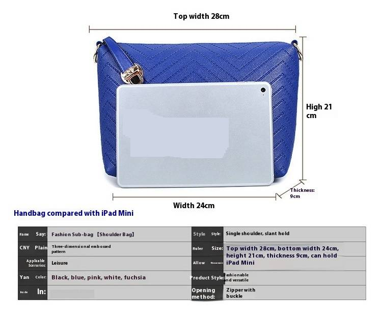 Bolsa feminina de outono e inverno, versão da tendência da moda, conjunto de seis peças para mãe e filho, bolsa de um ombro, transversal versátil, lote misto_voghion.com