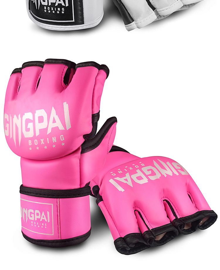Demi-ensemble de gants de boxe pour adultes, hommes et femmes, cinq doigts, respirants, pratiques, d'entraînement au Combat, Sanda Fighting_voghion.com