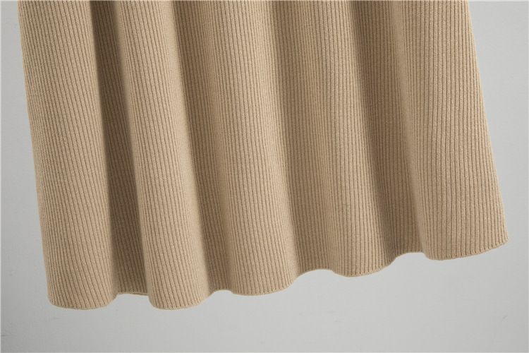 K Lazy Style Women's Knitted Suit With Sleeveless Vest, Sweater Cardigan And Skirt Set._voghion.com