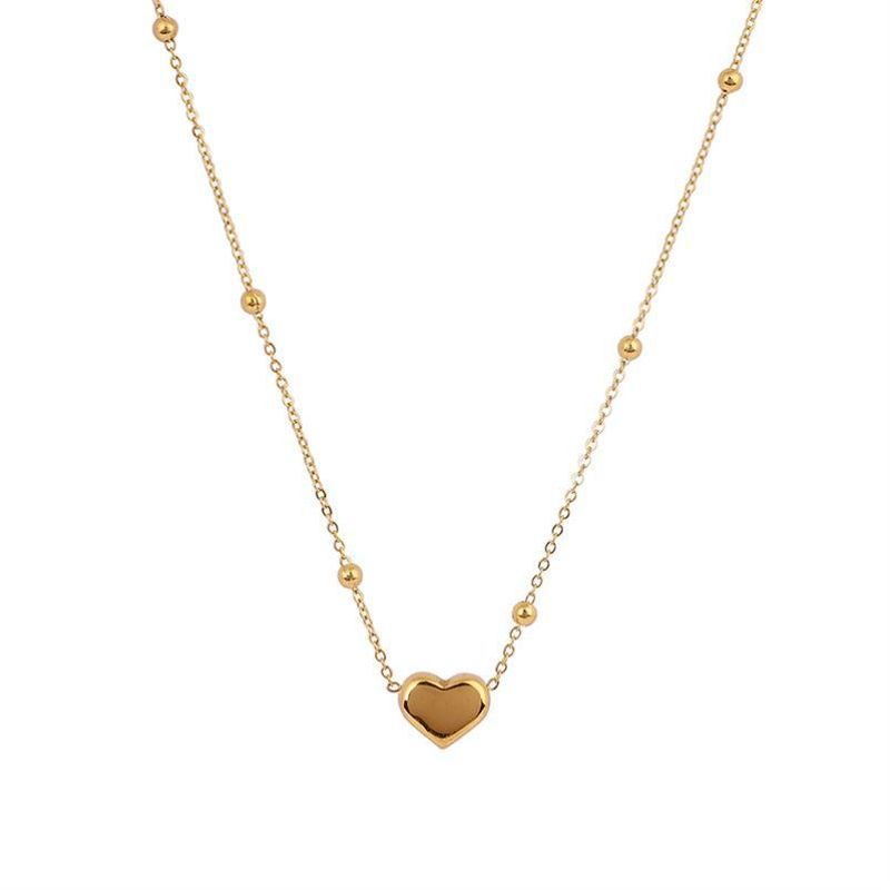 Minimalistyczny naszyjnik ze stali tytanowej dla kobiet Niche Design Feeling Gold Collar Chain New Product_voghion.com