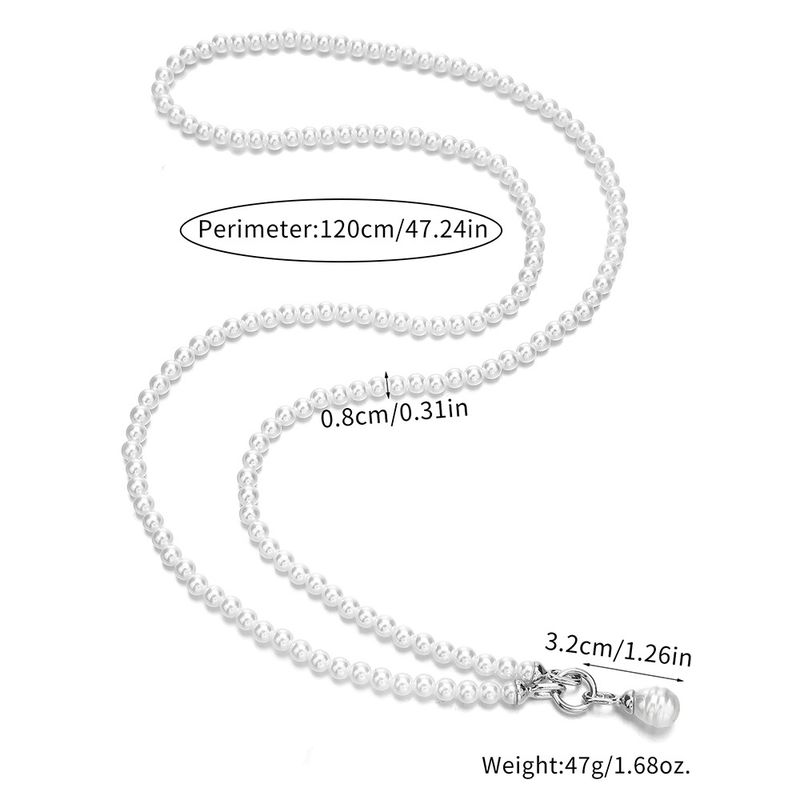 Perlenband Cross Body Chain Taillenkette Damen Vielseitige einfache mehrschichtige Stapelkette Kleid Taillenkette_voghion.com