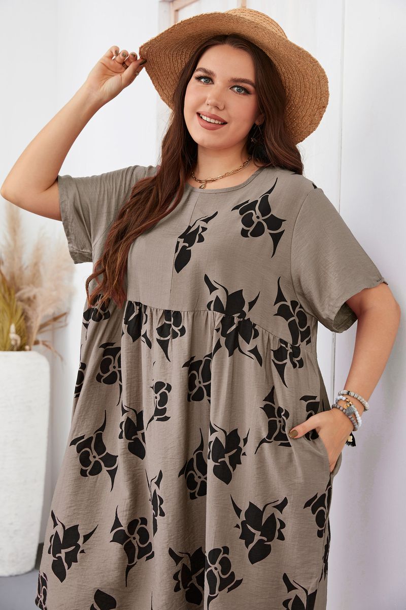 Women's temperament commuting loose plus-size dress women's clothing_voghion.com