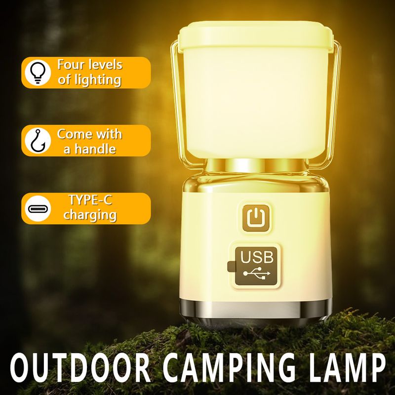 Luce da campeggio per esterni, portatile, di grande capacità, semplice, per l'illuminazione dell'atmosfera transfrontaliera_voghion.com