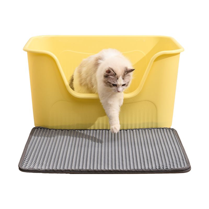 Giant Semi-Enclosed Open Toilet Anti-Splash Kitten Box Cat Litter Pan Extra Large_voghion.com