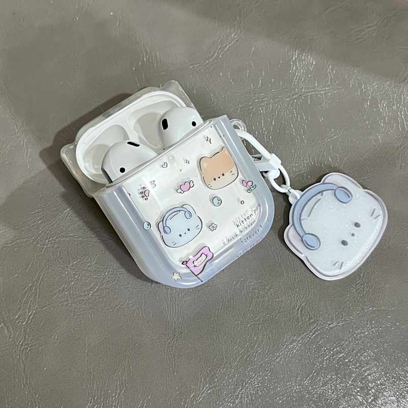 Mielas katės apsauginis dangtelis 3, tinkantis „Airpods“ 2, belaidėms „Bluetooth“ ausinėms, 3, 1, „Airpods S2“, „Airpod Pro“, 4, 4_voghion.com