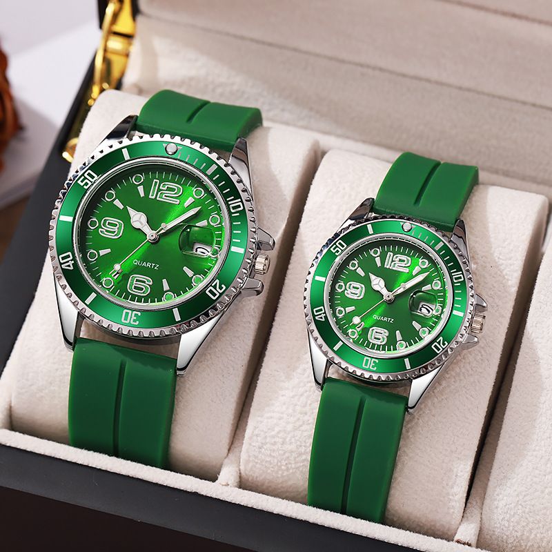 Couple Fashion Sports Green Water Ghost Leisure Silicone Student Quartz Watch Life Waterproof_voghion.com