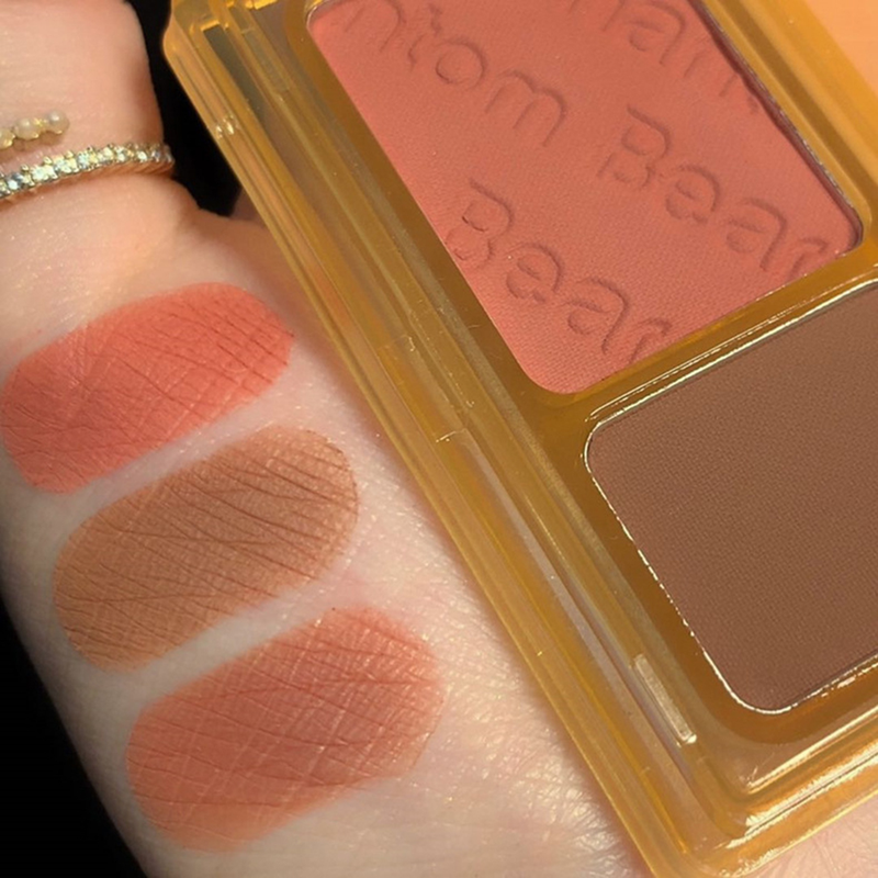 Ombretto Neon Nude Palette Ombretto bicolore perlescente Shimmer Glitter Green Earth Color Eye Shadow_voghion.com