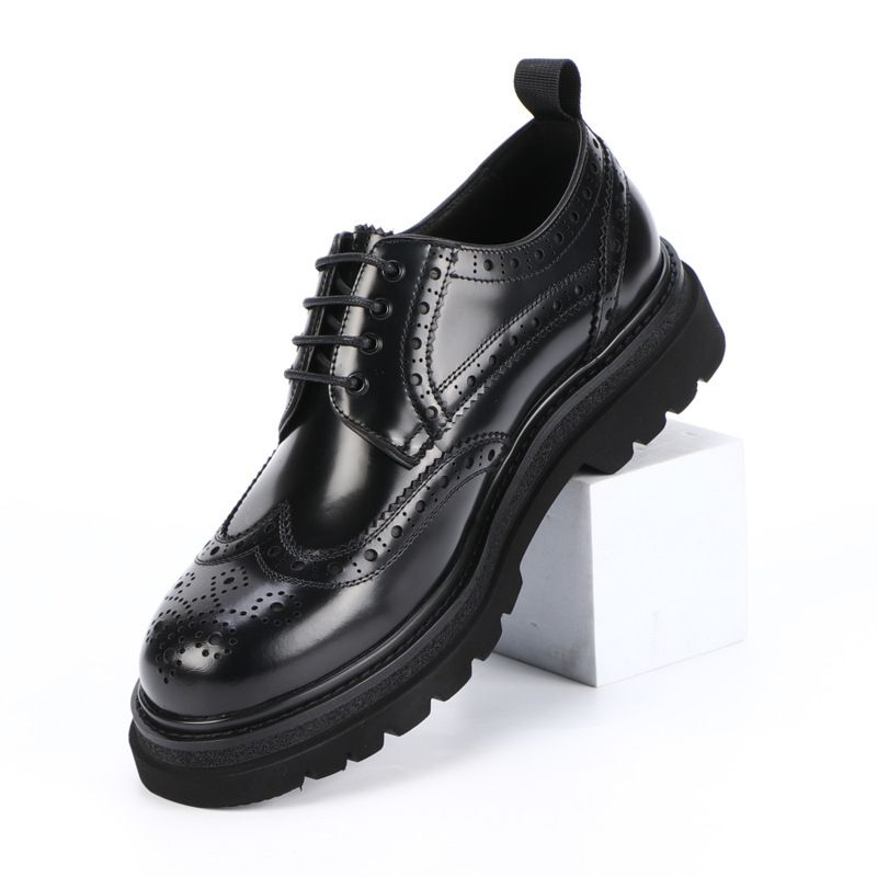 Formelle und lässige Slipper, schwarze Business-Herrenschuhe aus Leder mit einem Fuß, atmungsaktive Schuhe mit niedrigem Schnitt_voghion.com