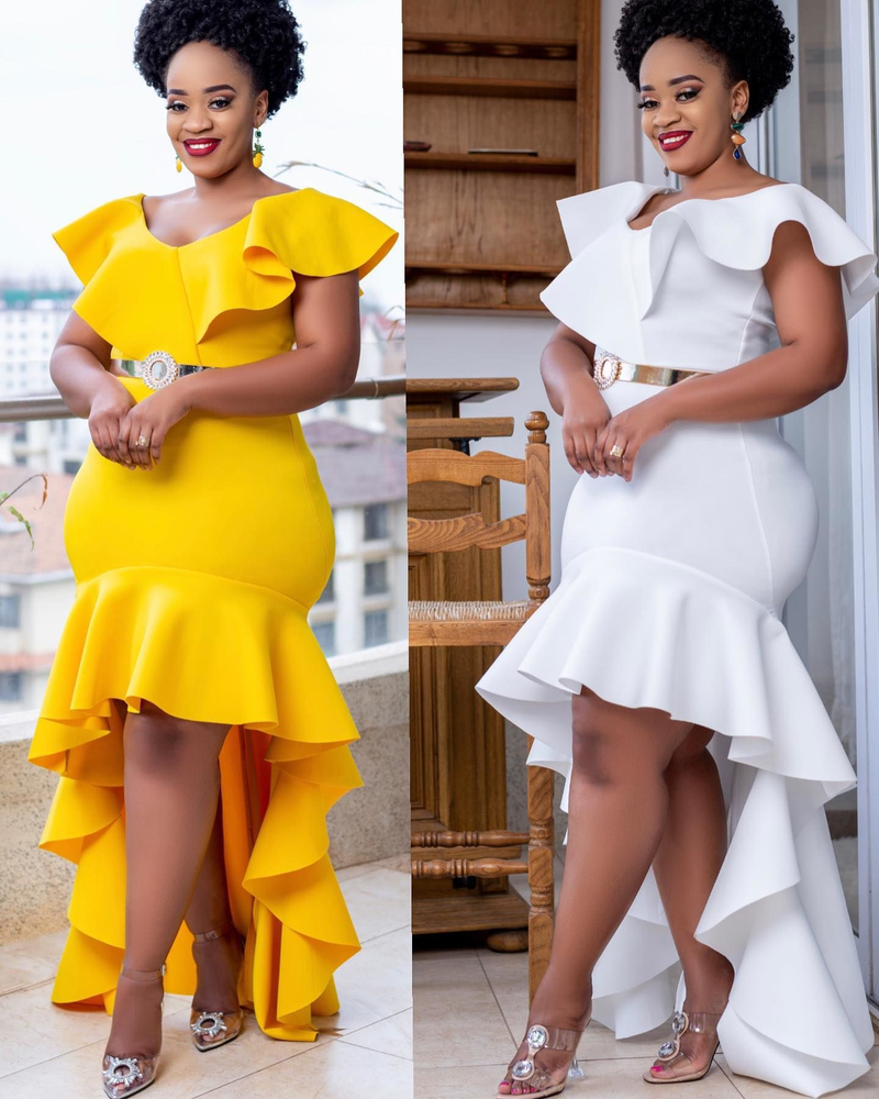 Women's solid color loose style evening dress slim long skirt_voghion.com