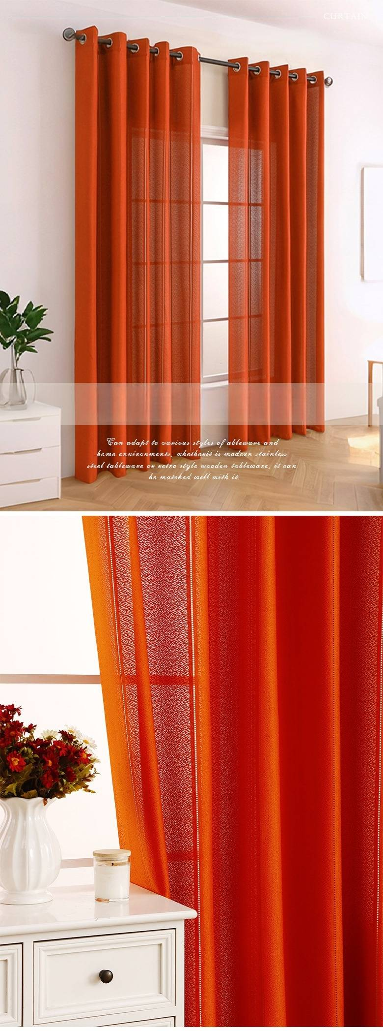 Striped Voile Sheer Curtains - Light Filtering Window Shades For Living Room & Bedroom (Ready-Made, Luxury Minimalist Style, Hotel & Home Use)_voghion.com