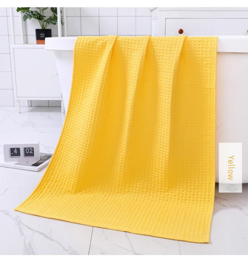 Japanse wafelgeweven katoenen badhanddoek - ultra-absorberend en snel drogend (lichtgewicht honingraatontwerp voor volwassenen)_voghion.com