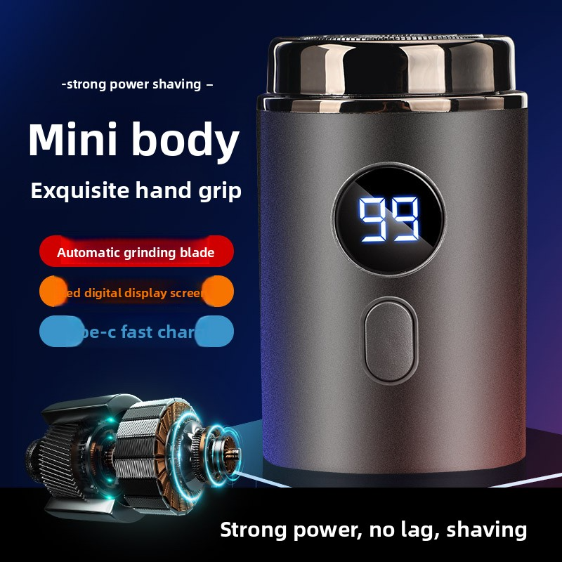 Rotationsrasierer mit 5 Klingen für Männer, wiederaufladbar über USB, mit LED-Anzeige und abnehmbaren, waschbaren Scherköpfen, 120 Min. Laufzeit, 36 dB, ultraleise_voghion.com