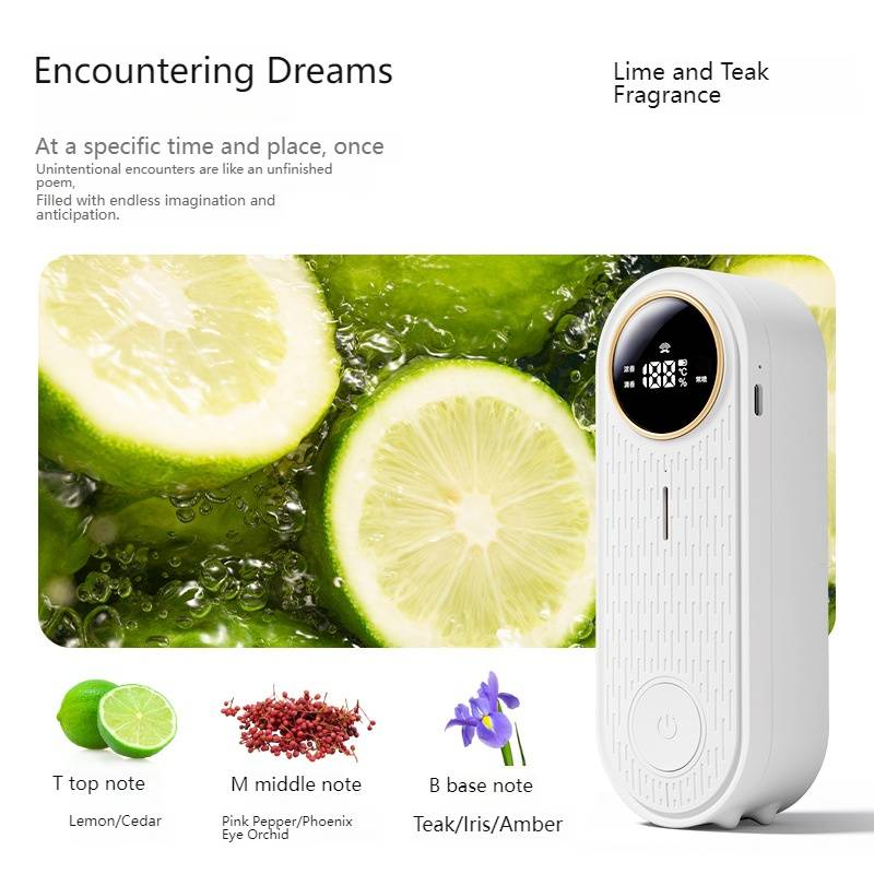 Diffuseur d'arômes intelligent - Désodorisant mural contrôlé par application pour la maison, la salle de bain et le bureau, autonomie de plus de 12 h, 1 000 mAh intégré, ultra silencieux (36 dB)_voghion.com