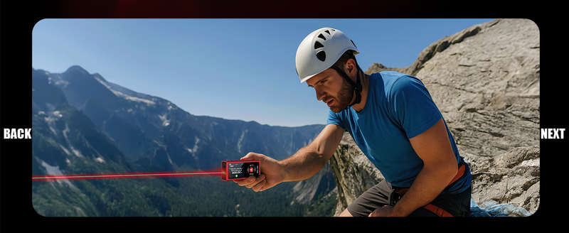WELLRAY Dual Laser Measuring Tool Laser Rangefinders Aluminum Shell 400 Ft-in Magnetic Rechargeable Digital Tape Measure With Electronic Level Bubble_voghion.com