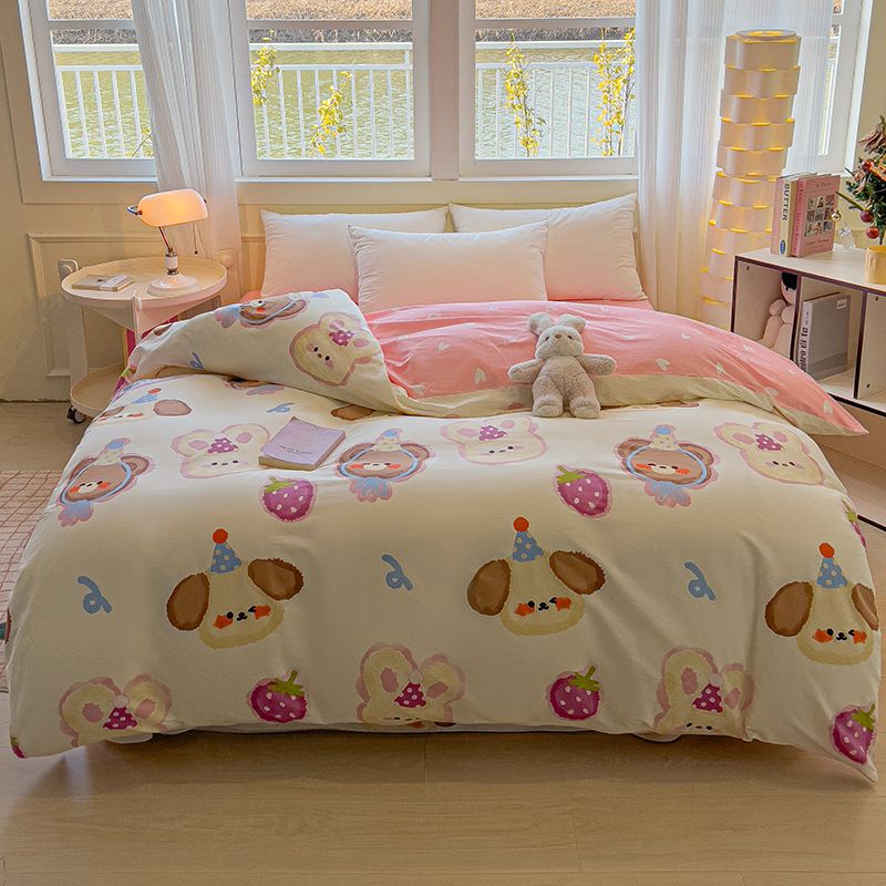 Set copripiumino di classe A per neonati - 100% cotone Air-Jet, certificato OEKO-TEX (misura singola/matrimoniale, set da 3 pezzi)_voghion.com