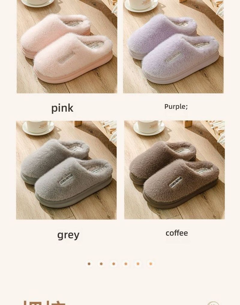 Soft Fleece-Lined House Slippers For Women & Men – Cozy Indoor Winter Shoes With Non-Slip Latex Sole (Unisex, Machine Washable)_voghion.com