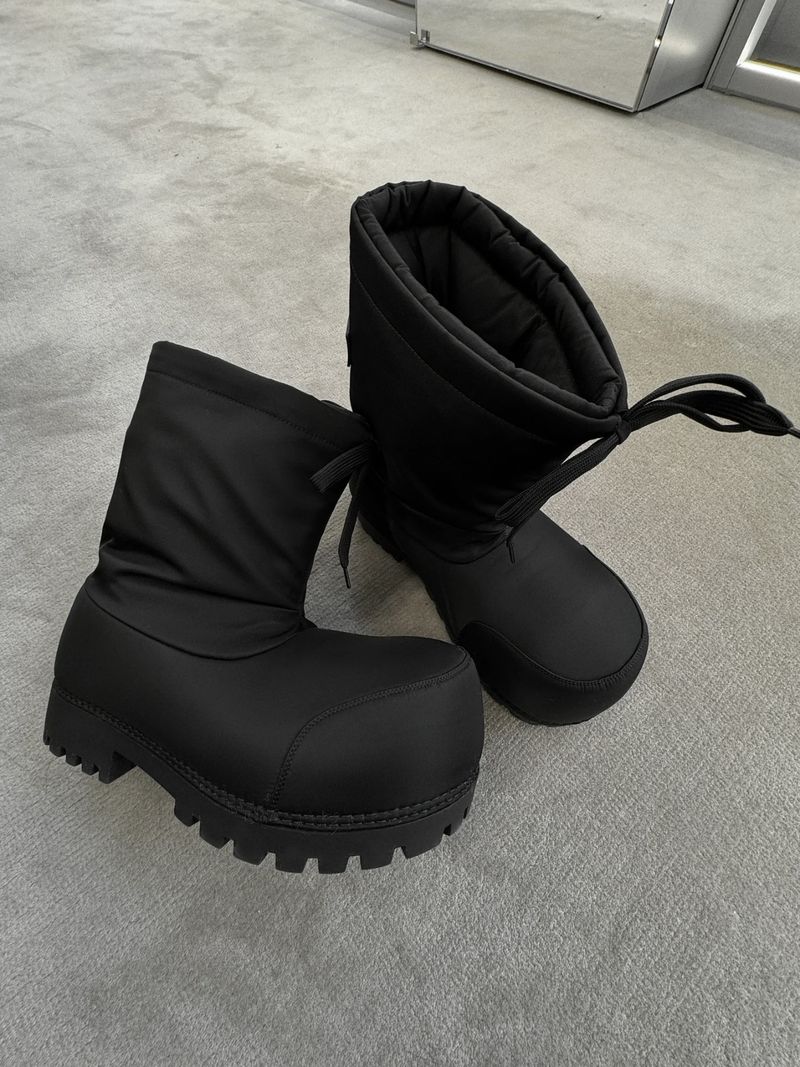 Paris Home Ski Snow For Women New Winter Casual Thick-Soled Big-Toe Fleece-Lined Short Ugly-Cute Height-Increasing Boots_voghion.com