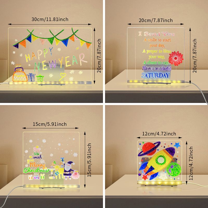 Lampada acrilica luminosa con scritta a mano, supporto in plastica, lavagna bianca, lavagna fluorescente elettronica_voghion.com