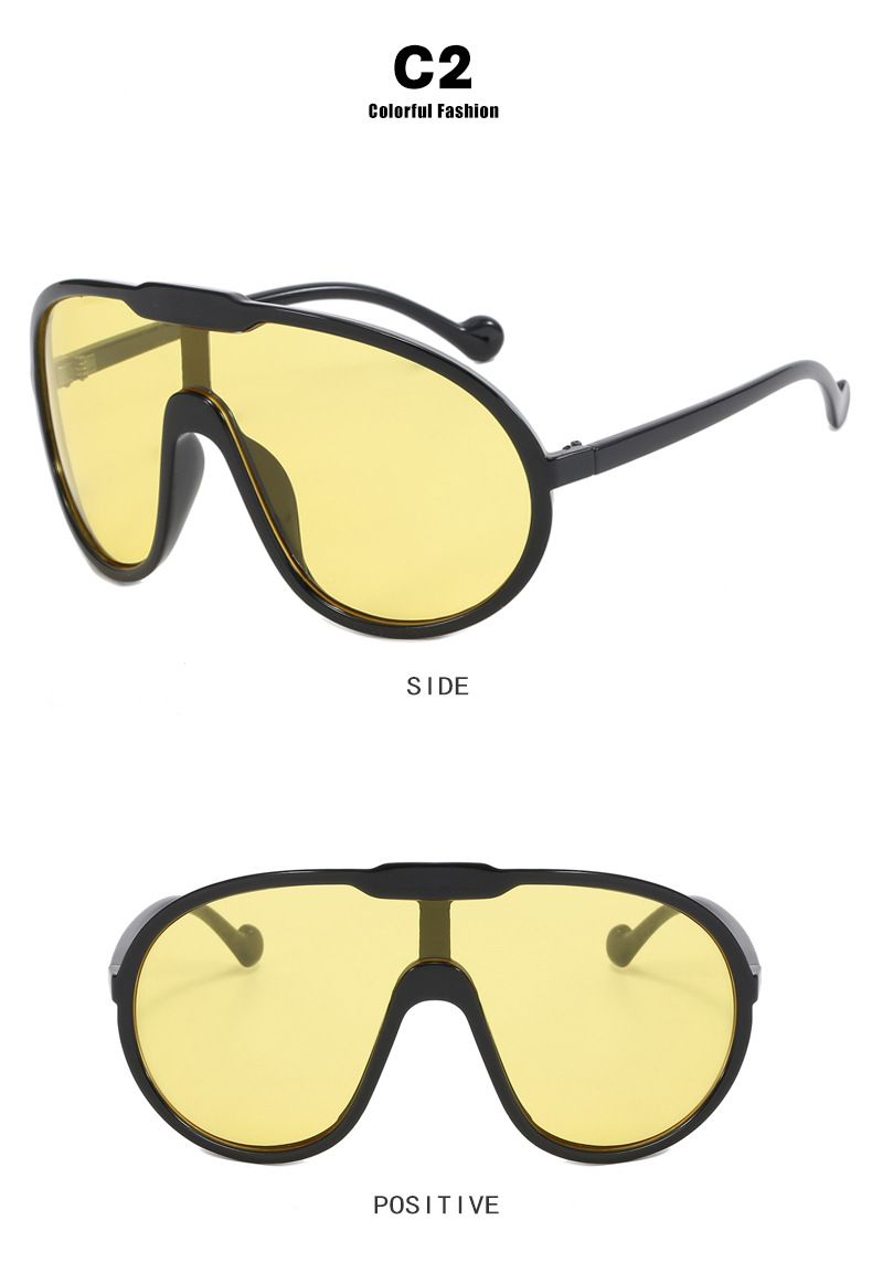 Toad sunglasses large frame one-piece sunglasses outdoor windproof sunglasses streetwear_voghion.com