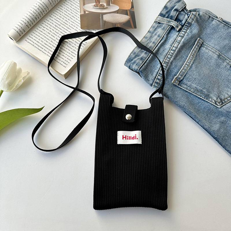 color knitted shoulder crossbody cell phone bag fashionable versatile ins dopamine small bag_voghion.com