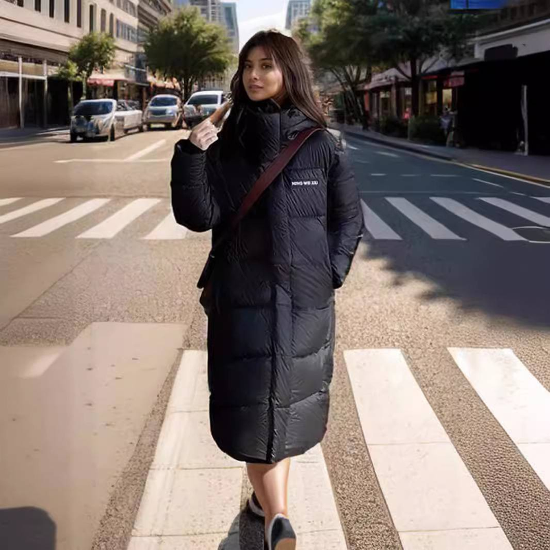 Abbigliamento da donna di media e lunga durata, sopra il ginocchio, giacca alla moda per le donne, spesso cotone invernale_voghion.com