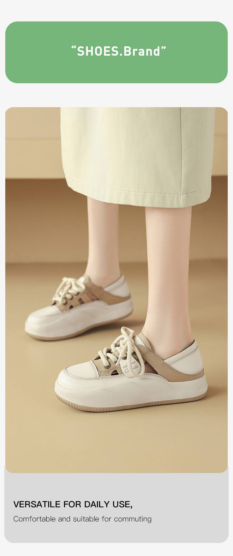 cameido Women's Platform - Soled Casual Shoes. These Are Retro - Style Breathable Casual Shoes With Hollow - Out Designs._voghion.com