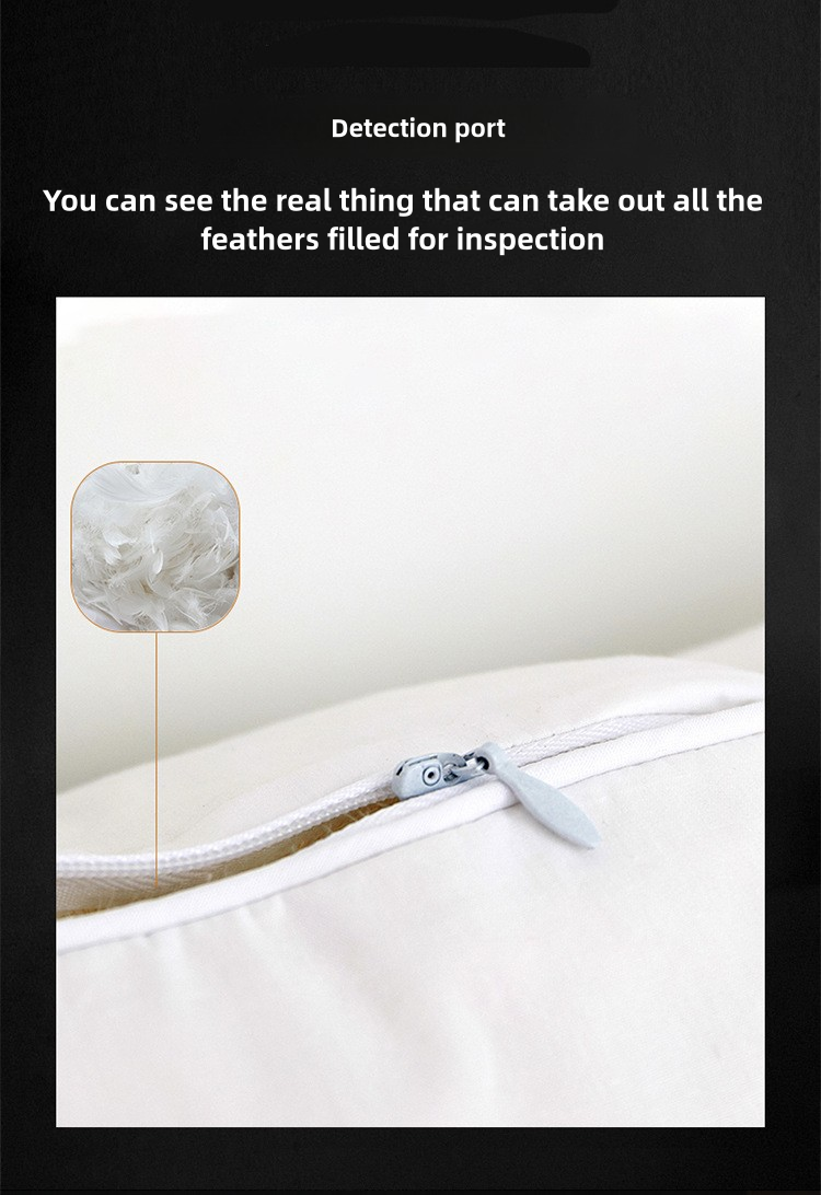 White Goose Feather Pillow Core_voghion.com
