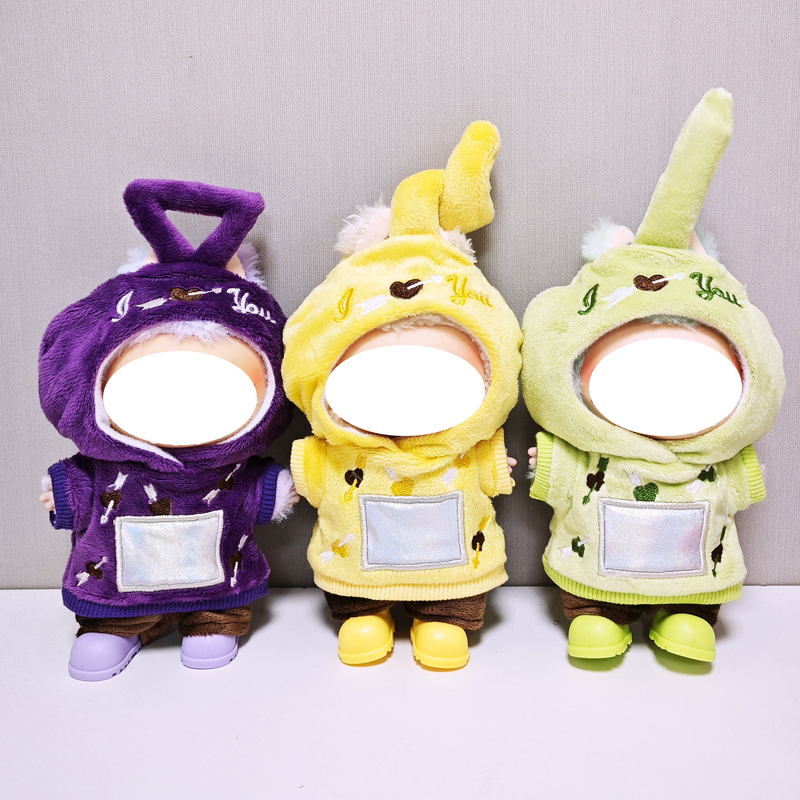 Ropa de muñeca (solo ropa de bebé) Ropa de bebé LBB de 1.ª, 2.ª y 3.ª generación Conjunto de ropa y zapatos de Teletubbies de 15 cm y 17 cm_voghion.com