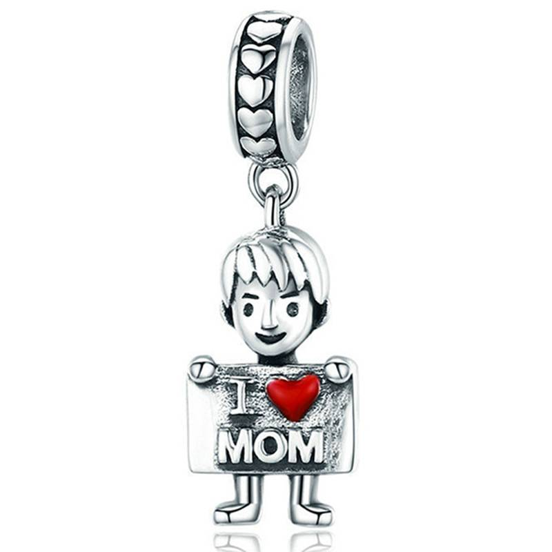 Componenti e accessori per gioielli, ciondolo classico per ragazzo e ragazza, braccialetto in lega con perline fai da te, regalo per il festival Qixi_voghion.com