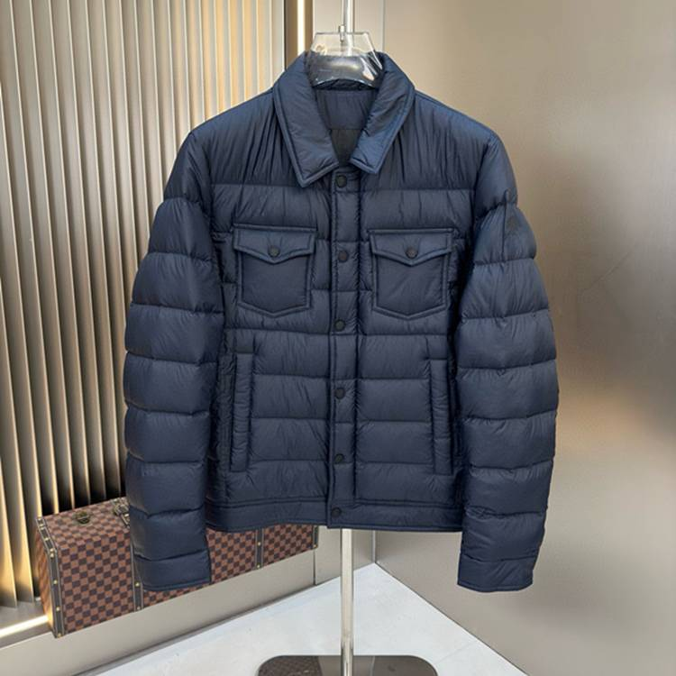 Men's Clothing Men's Lightweight Down Jacket With Lapel, Business Casual Winter Coat, Warm & Stylish Short Puffer Jacket For Cold Weather_voghion.com