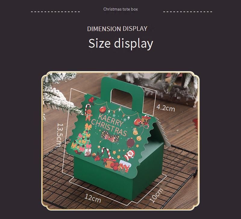 Hochwertige Geschenkbox mit Schokolade und Lebkuchenhaus im europäischen Stil – Umweltfreundliche Kraftpapierverpackung für Weihnachtsleckereien_voghion.com