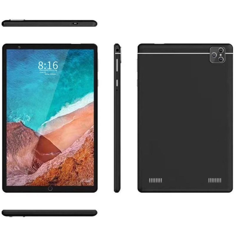 Tablette Android 12 de 8 pouces avec 8 Go de RAM, 128 Go de ROM, double SIM, boîtier en métal, idéale pour les enfants, tablette économique (blanc/or/vert/noir/gris)_voghion.com