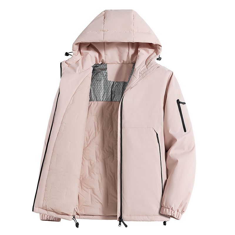 2024 New Winter For Men, Plus Size Loose Casual Cotton Jacket, Trendy Hooded Sports Puffer Jacket With Graphene_voghion.com