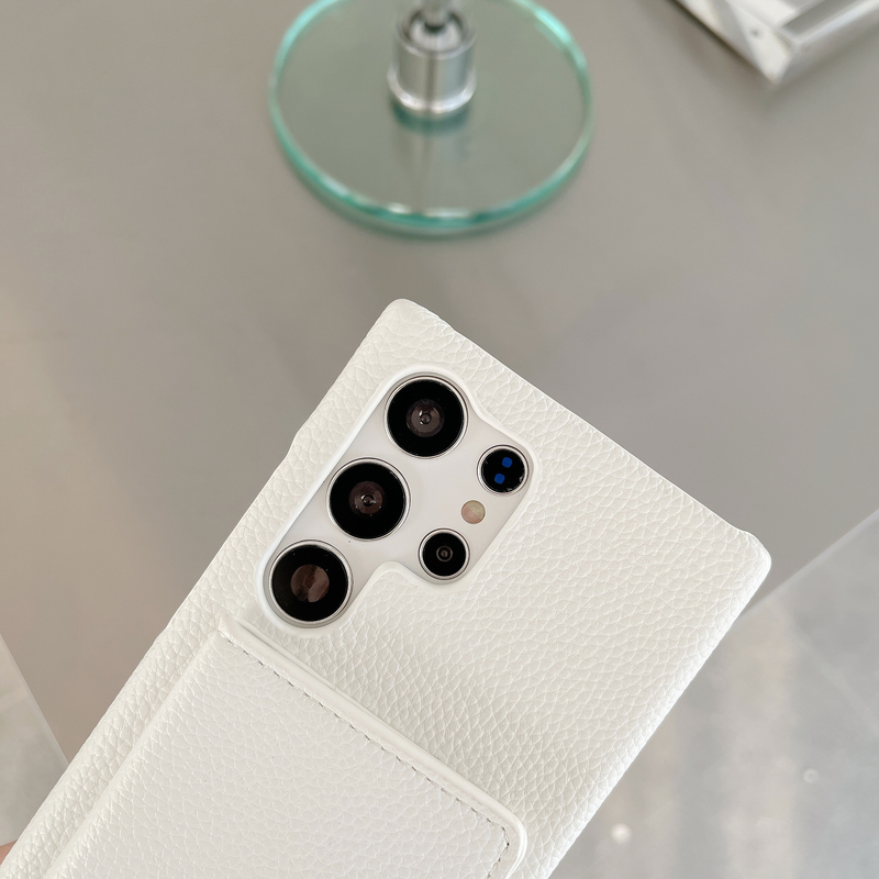 Mobile phone case Suitable for Samsung S23Ultra litchi card card, left and right diagonal mobile phone case, S21/S22 wallet mobile phone case_voghion.com