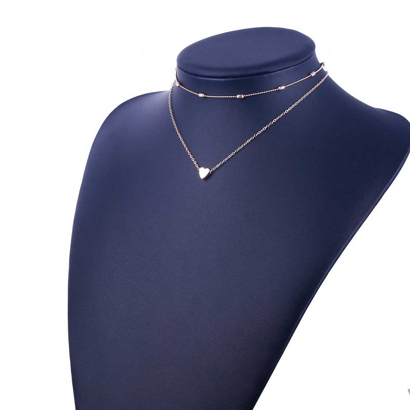 2025 Women Fashion Vienkim Fashion Silver and with Love Double Chain Pendant Necklace Women's Jewelry Gift_voghion.com