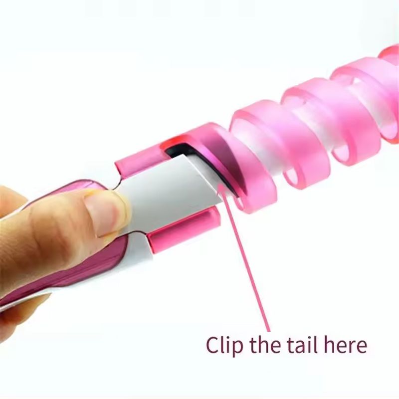 2024 Magic Spiral Curling Wand - Professional Fast Heating Roller Curler Electric Hair Styler Ionic Ceramic EU Plug_voghion.com